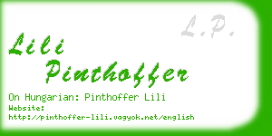 lili pinthoffer business card